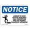 Signmission OSHA Notice Sign, 3.5" Height, 5" Width, Ladder To Roof Access Requires Sign With Symbol, Landscape OS-NS-D-35-L-13950 - alternate 1